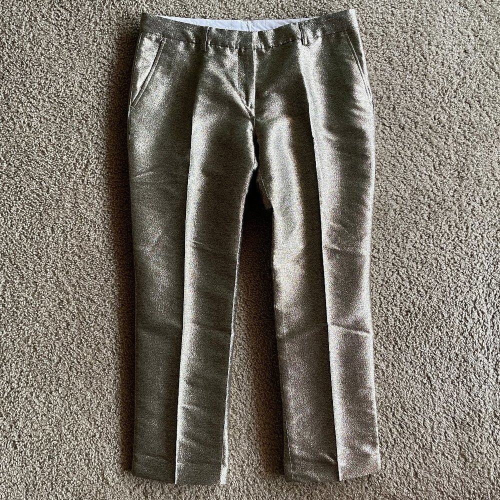 Tres Chic Sartorial Gold Lame Trouser